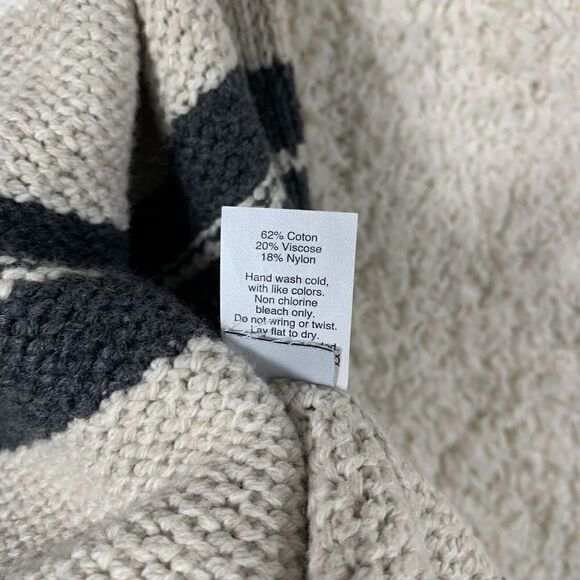 Madewell Coastward Fringe Vest Beige Striped Open Women’s Size S/M Knit Sweater‎ - Picture 7 of 9